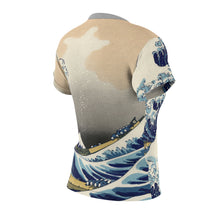 Load image into Gallery viewer, Great Wave of Kanagawa Graphic Tee, Womens T-Shirt, AOP Cut & Sew Shirt, Beachwear Gift, Summer Fashion, Art Inspired Apparel
