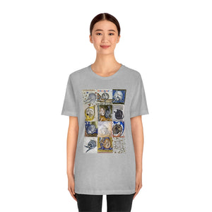 Medieval Cats Licking Their Butts Jersey Short Sleeve Tee