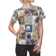 Load image into Gallery viewer, Medieval Cats Licking Their Butts Women's AOP  Tee
