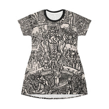 Load image into Gallery viewer, The Inferno All Over Print T-shirt Mini-Dress
