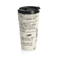 Load image into Gallery viewer, Da Vinci's Notebook Stainless Steel Travel Mug