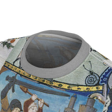 Load image into Gallery viewer, Medieval Knights Fighting Snails AOP  Tee