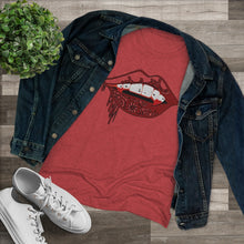 Load image into Gallery viewer, Vampire Lips Slim Fit Triblend Tee
