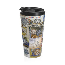 Load image into Gallery viewer, Medieval Cats Licking Their Butts Stainless Steel Travel Mug