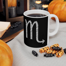 Load image into Gallery viewer, Scorpio Newsprint Ceramic Mug 11oz