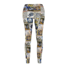 Load image into Gallery viewer, Medieval Cats Licking Their Butts Casual Leggings