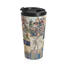 Load image into Gallery viewer, People Getting Stabbed in Medieval Manuscripts Stainless Steel Travel Mug
