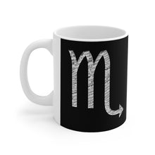 Load image into Gallery viewer, Scorpio Newsprint Ceramic Mug 11oz