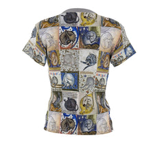 Load image into Gallery viewer, Medieval Cats Licking Their Butts Women's AOP  Tee