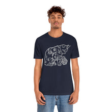 Load image into Gallery viewer, Cat Playing D&D Jersey Short Sleeve Tee