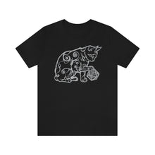 Load image into Gallery viewer, Cat Playing D&D Jersey Short Sleeve Tee