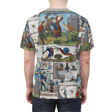 Load image into Gallery viewer, Medieval Knights Fighting Snails AOP  Tee