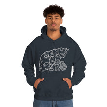 Load image into Gallery viewer, Cat Playing D&D Heavy Blend™ Hooded Sweatshirt