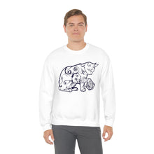 Load image into Gallery viewer, Cat Playing D&D Heavy Blend™ Crewneck Sweatshirt