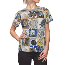 Load image into Gallery viewer, Medieval Cats Licking Their Butts Women's AOP  Tee