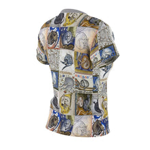 Load image into Gallery viewer, Medieval Cats Licking Their Butts Women&#39;s AOP  Tee