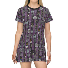 Load image into Gallery viewer, Steampunk Gnomes All Over Print T-Shirt Dress