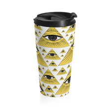Load image into Gallery viewer, Illuminati Eye Stainless Steel Travel Mug