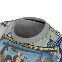 Load image into Gallery viewer, Medieval Knights Fighting Snails AOP  Tee