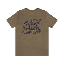 Load image into Gallery viewer, Cat Playing D&D Jersey Short Sleeve Tee