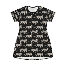 Load image into Gallery viewer, Flaisch Macht Flaish Cat All Over Print T-Shirt Dress