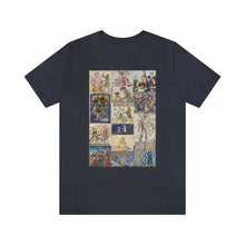 Load image into Gallery viewer, People Getting Stabbed in Medieval Manuscripts Jersey Short Sleeve Tee