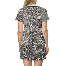Load image into Gallery viewer, The Inferno All Over Print T-shirt Mini-Dress