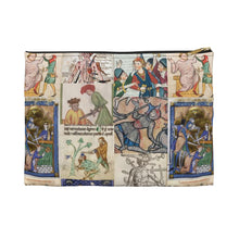 Load image into Gallery viewer, People Getting Stabbed in Medieval Manuscripts Accessory Pouch