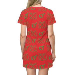 Mars Seal All Over Print T-Shirt Dress