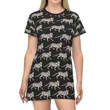 Load image into Gallery viewer, Flaisch Macht Flaish Cat All Over Print T-Shirt Dress