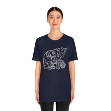 Load image into Gallery viewer, Cat Playing D&D Jersey Short Sleeve Tee