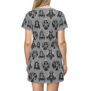 Faces Of Hekate All Over Print T-Shirt Dress