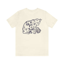 Load image into Gallery viewer, Cat Playing D&D Jersey Short Sleeve Tee