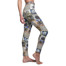 Load image into Gallery viewer, Medieval Cats Licking Their Butts Casual Leggings