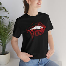 Load image into Gallery viewer, Vampire Lips Jersey Short Sleeve Tee