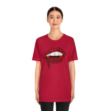 Load image into Gallery viewer, Vampire Lips Jersey Short Sleeve Tee