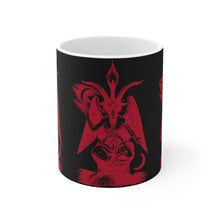 Load image into Gallery viewer, Red Baphomet Ceramic Mug 11oz