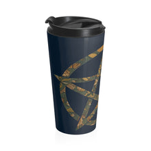 Load image into Gallery viewer, Garden Print Pentagram Stainless Steel Travel Mug