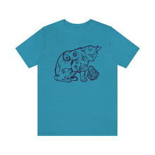 Load image into Gallery viewer, Cat Playing D&D Jersey Short Sleeve Tee