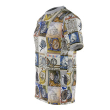 Load image into Gallery viewer, Medieval Cats Licking Their Butts  AOP  Tee
