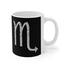 Load image into Gallery viewer, Scorpio Newsprint Ceramic Mug 11oz