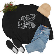 Load image into Gallery viewer, Cat Playing D&D Heavy Blend™ Crewneck Sweatshirt