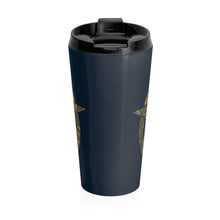 Load image into Gallery viewer, Garden Print Pentagram Stainless Steel Travel Mug