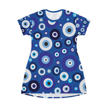 Load image into Gallery viewer, Nazar Boncuk All Over Print T-Shirt Mini-Dress