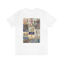 Load image into Gallery viewer, People Getting Stabbed in Medieval Manuscripts Jersey Short Sleeve Tee