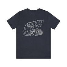 Load image into Gallery viewer, Cat Playing D&D Jersey Short Sleeve Tee