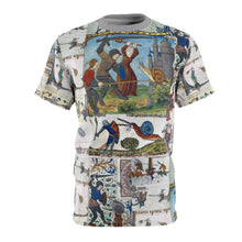 Load image into Gallery viewer, Medieval Knights Fighting Snails AOP  Tee