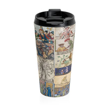 Load image into Gallery viewer, People Getting Stabbed in Medieval Manuscripts Stainless Steel Travel Mug
