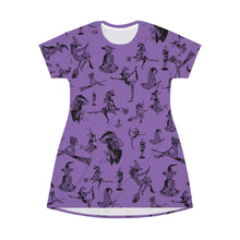 Load image into Gallery viewer, Witchy Vibes All Over Print T-Shirt Dress
