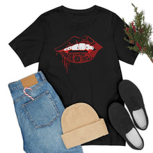 Load image into Gallery viewer, Vampire Lips Jersey Short Sleeve Tee